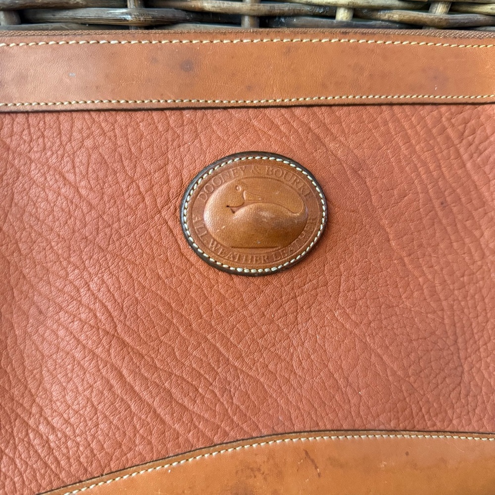 Vintage Dooney & Bourke All Weather Leather Crossbody Saddle Bag - Picture 2 of 9